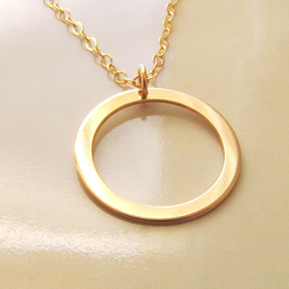 Gold Karma Necklace Karma Necklace Gold Karma Circle 14kt