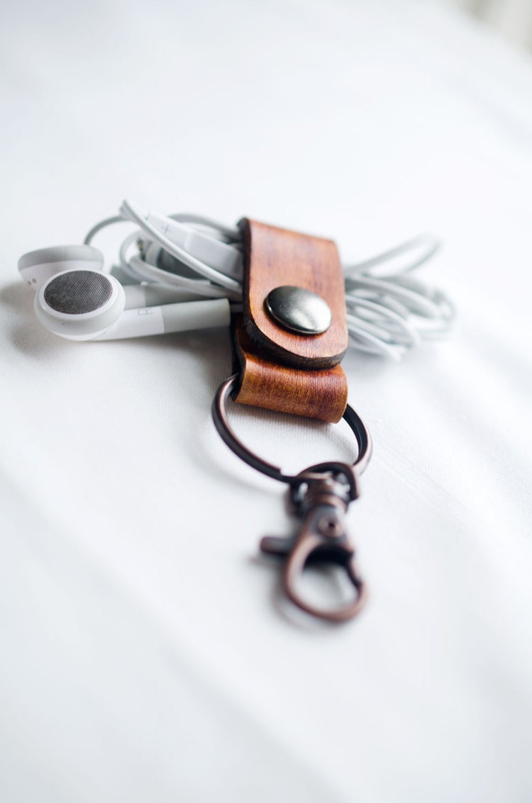 Personalized Leather Key Chain Accessory by PorterandHazel on Etsy