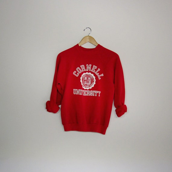 80s Vintage Cornell Sweatshirt / Red Cornell University