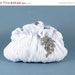 Bridal Clutch, White Bridal Clutch, White Clutch, Rhinestone Clutch, Ruffle Clutch, Wedding Accessories