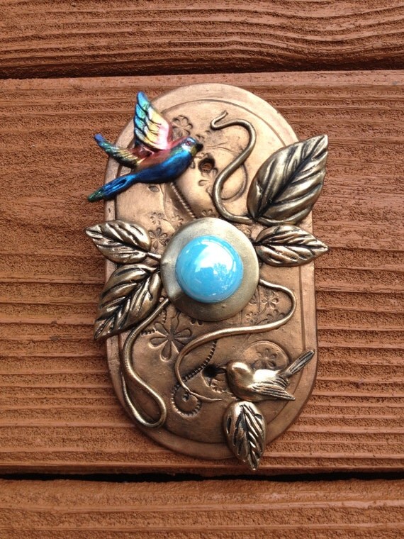 Handmade Doorbell with Bird
