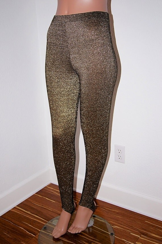 gold lurex pants