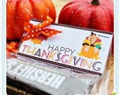 Happy Thanksgiving Bag Toppers - Mr Gobble Theme - Thanksgiving Printable - Thanksgiving Gift Bag Topper - Turkey Bag Topper Il_170x135