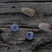 SALE - Last pair - Lovely blue snails ceramic ear studs on sterling silver posts
