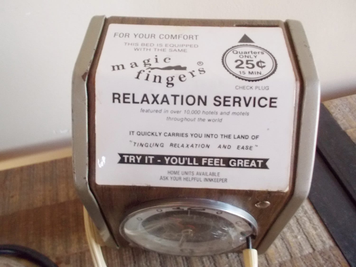 Vintage Motel Magic Fingers Coin Operated Bed