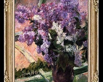 Lilacs Miniature Dollhouse Art Picture 1795