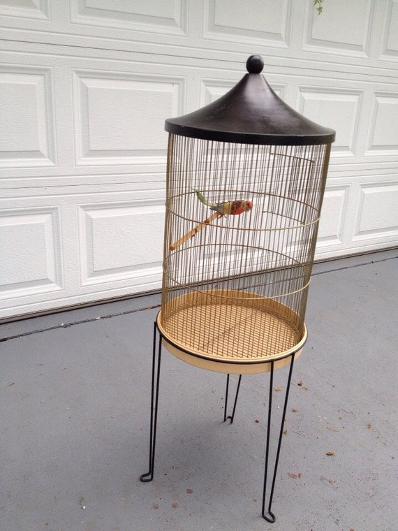 Vintage Mid Century Modern Standing Birdcage by Modern Logic