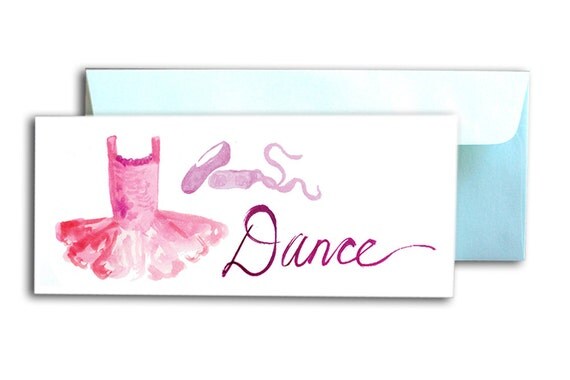 dance greeting cards dance recital by smilesbymegan on Etsy
