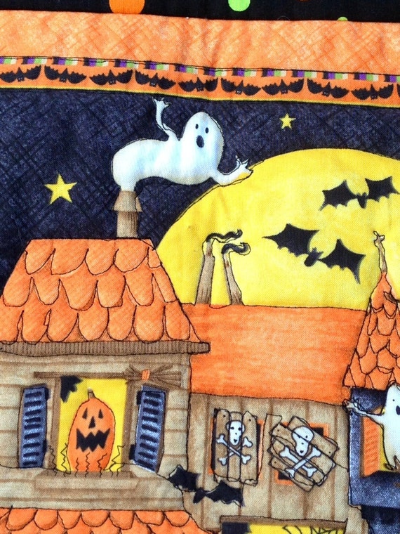 Set of 4 Quilted Halloween Placemats Ready to Ship