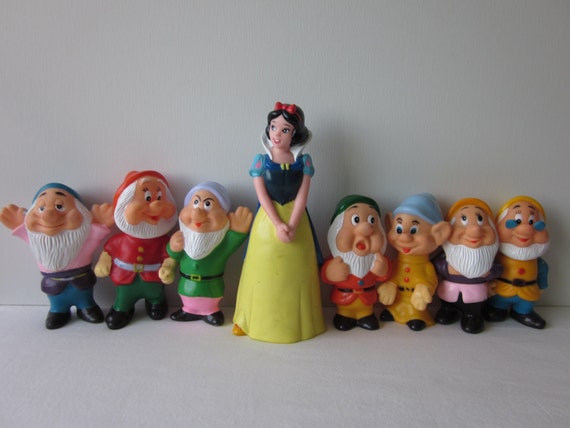 Snow White and the Seven Dwarfs Plastic Squeak by NostalgiaMama