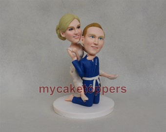 custom wedding cake topper wrestling cake toppers