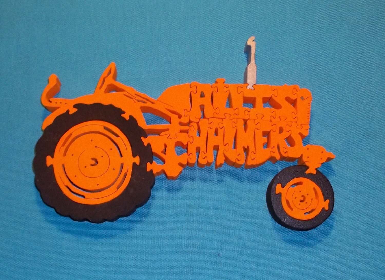 Allis Chalmers Tractor Wooden Scroll Saw Puzzle