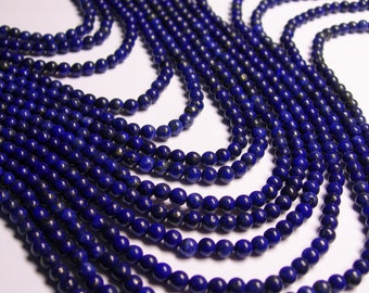 Lapis Lazuli 4mm - round - full strand - 98 beads - A Quality - RFG1106