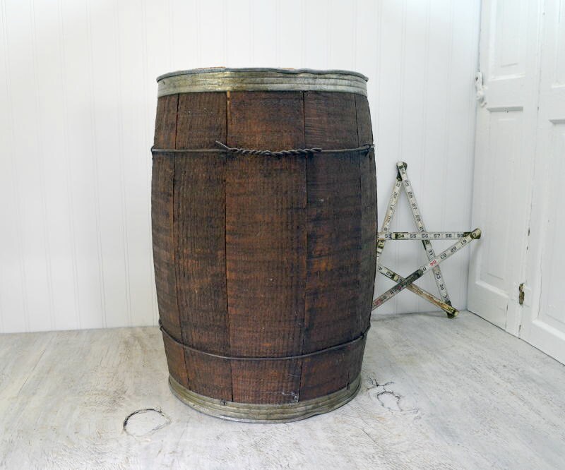 Vintage Wooden Barrel wood nail keg