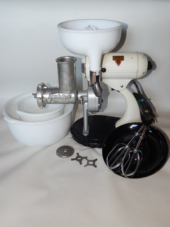 Vintage Sunbeam Automatic Mixmaster S Complete Set 16pc