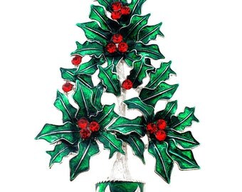 Ruby Christmas Tree Pin Christmas Pin Brooch 1003451