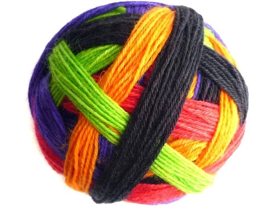 Tangy Self-Striping Sock Yarn in Fireworks