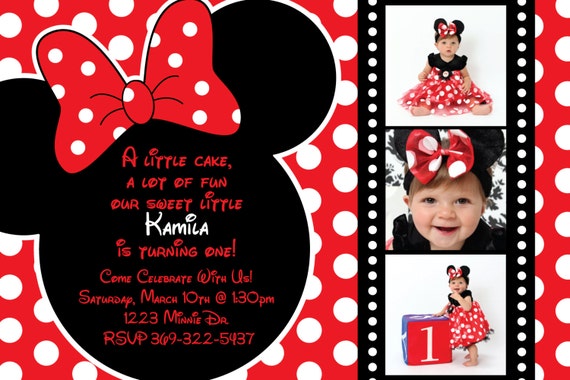 Tarjetitas de Minnie rojo para imprimir gratis - Imagui