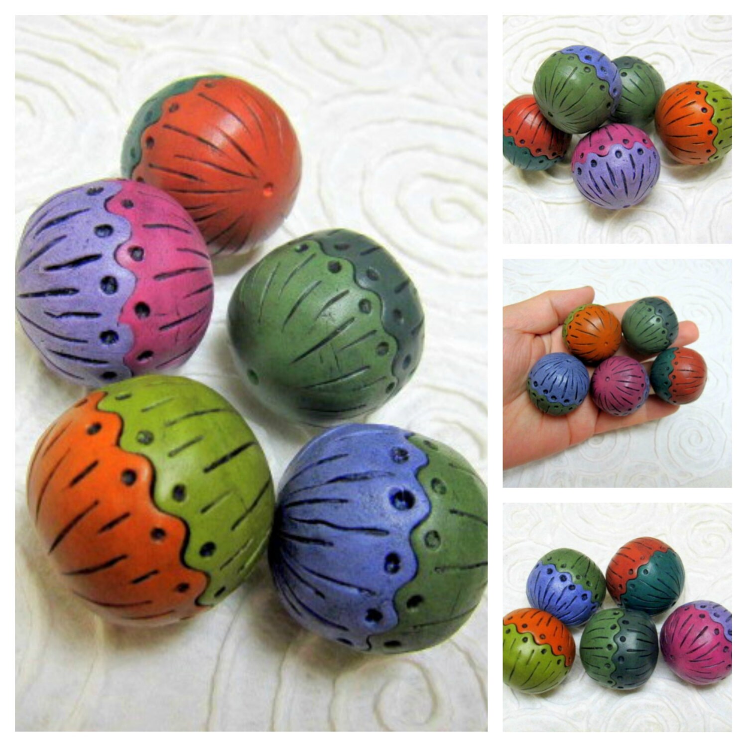 Hollow Polymer Clay Beads Tutorial Combo How to Make Hollow