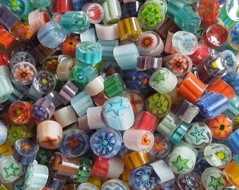 Millefiori Assorted Colors 96 Coe - Millifiori - Fused Glass - Glass Bead - Fused Glass Jewelry - Murrini - Lampwork Bead 3500