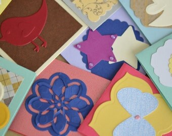 Colorful Mini Cards, Assorted Card Pack, Small Cards for Gifts or Orders, Set of 20