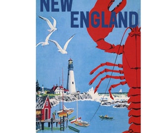 New england postcard | Etsy