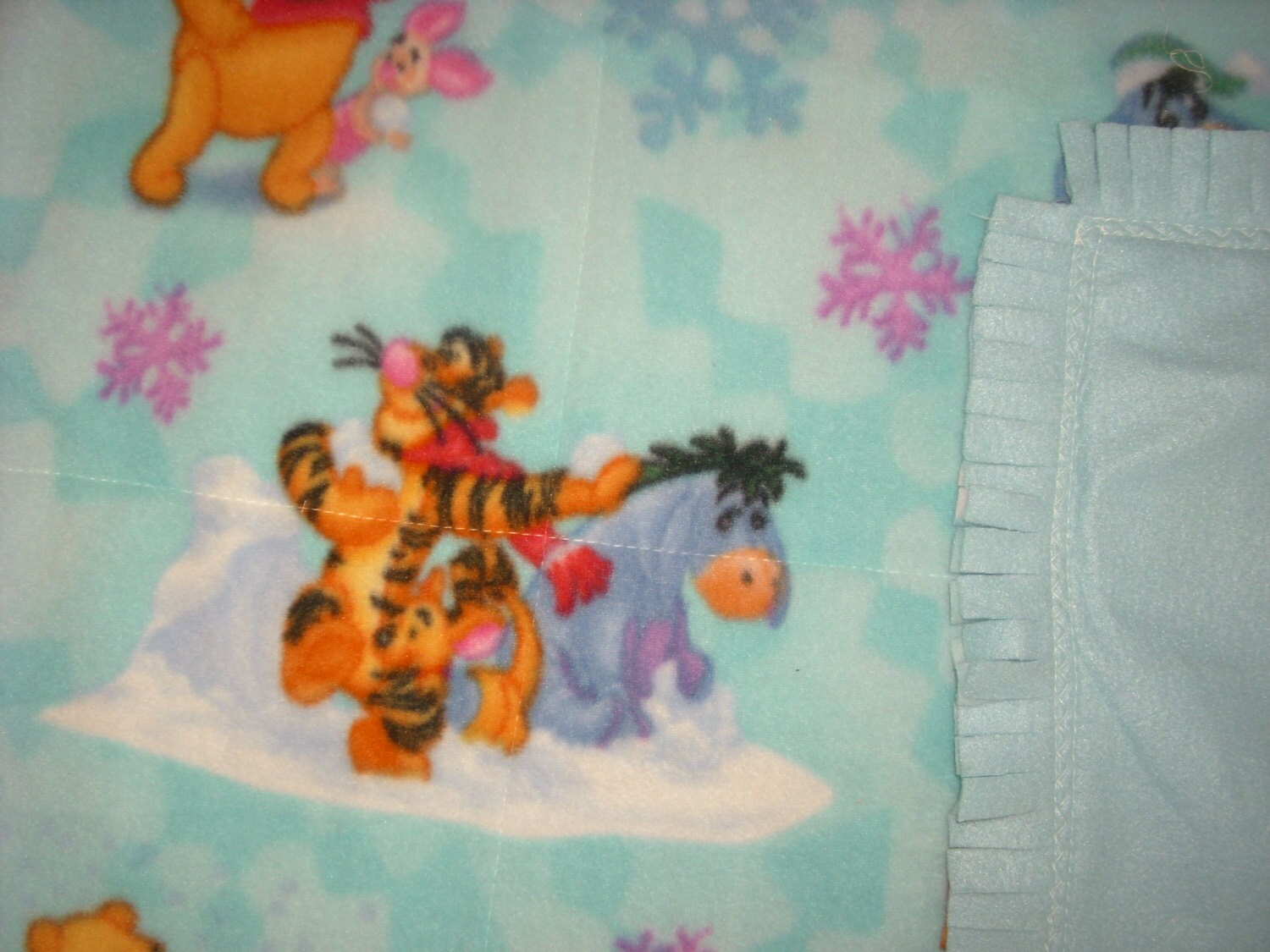 BaBy BlanKet WINNIE the POOH double fleece turquoise and