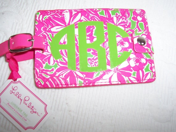 lilly luggage tag