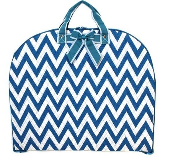 Personalized Quilted Chevron Garment Bag Girls Dance Bag TURQUOISE ...