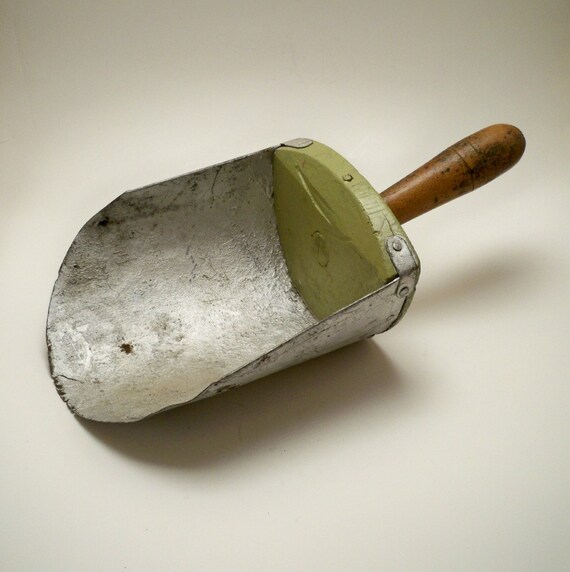 Vintage Metal Farm Scoop For Grain Or Feed