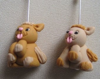 Knitting Stitch Markers: 4 Little Sitting Kitties
