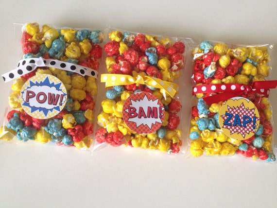 Comic Book Inspired Party popcorn goodie bag Il_570xn