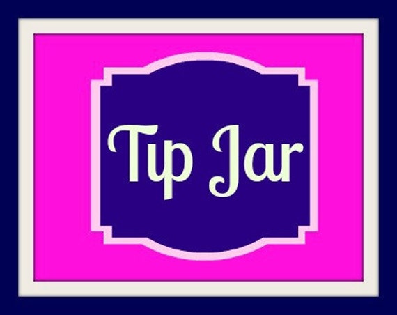 Free Printable Tip Jar Signs Printable Word Searches