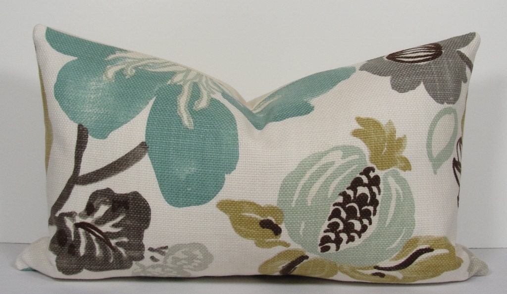 Turquoise Teal Decorative pillow cover Kravet Designer