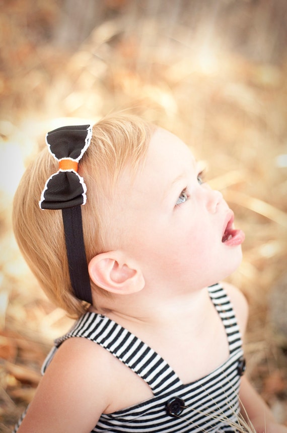 Baby Bow Halloween Moonstitch Bow Tie Bow Black Halloween