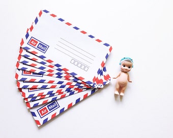 Set of 30 Airmail envelope vintage retro style