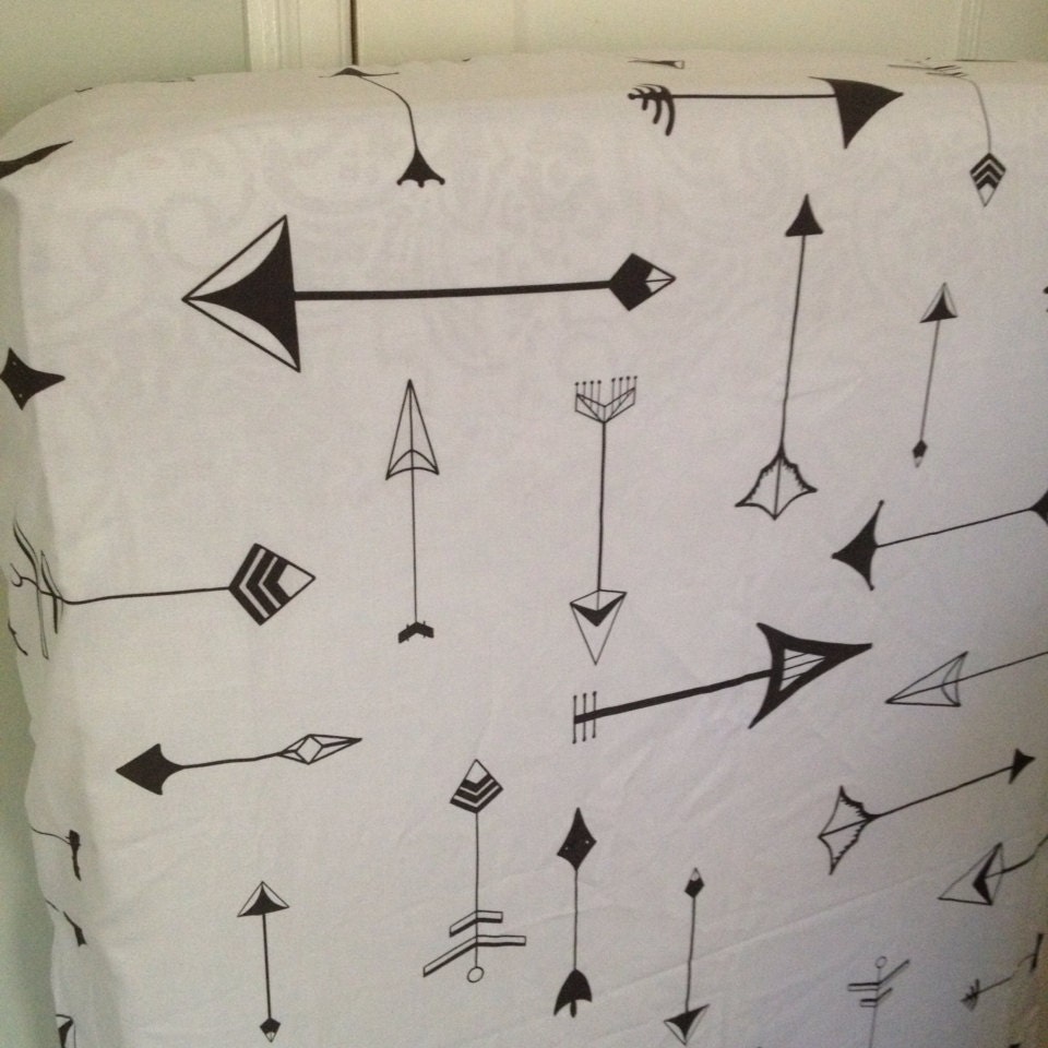 Black Arrow Fitted Crib Sheet Made to Order