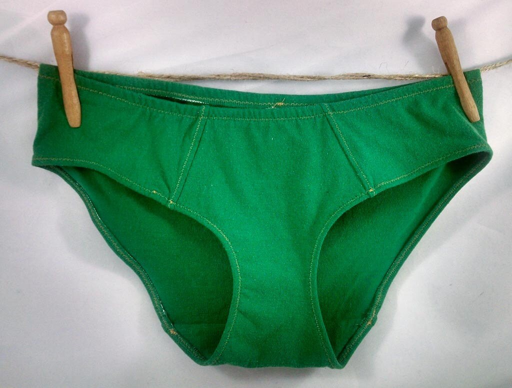 Michigan Silhouette Green BoyCut Underwear Recycled Cotton Women's
