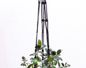 Black Macrame Plant Hanger 60 inches 5mm Thick Cord Super Long Hanging Planter Great Decor Idea