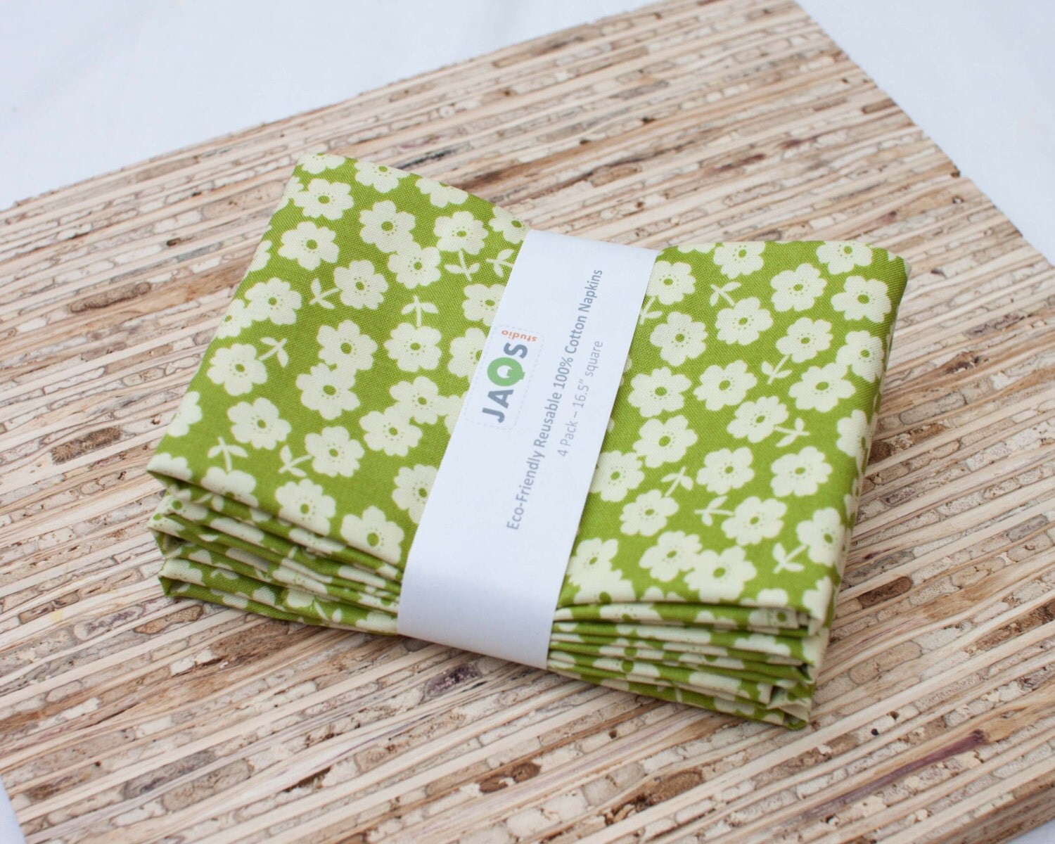 EcoFriendly Large Cloth Napkins Set of 4 N1367 by JAQSstudio