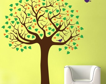 Tree Wall Decal Wind Blowing Wall Sticker Decal Baby Decal