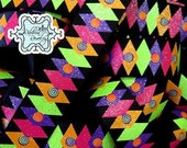 GLITTER Halloween diamonds printed on black 7/8" grosgrain ribbon- Halloween Il_170x135