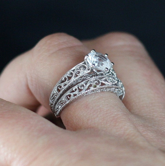 filigree wedding ring sets