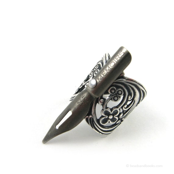 Pen Nib Ring (Whimiscal Novelty Jewelry for Writer Gift)
