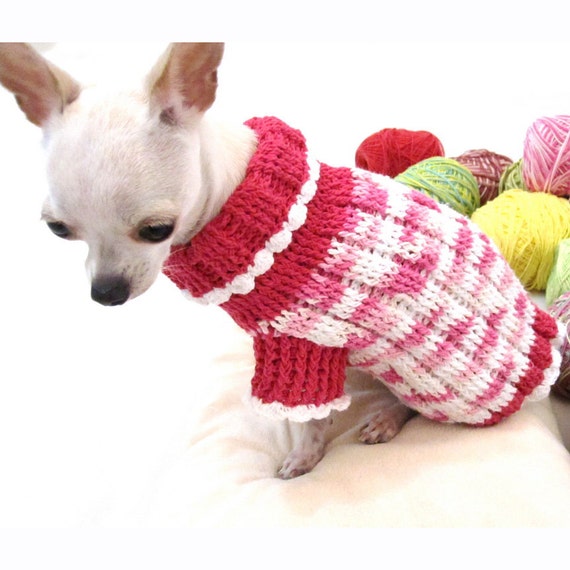 Dog Sweater XXS Pink Teacup Chihuahua Clothes Puppy Costumes