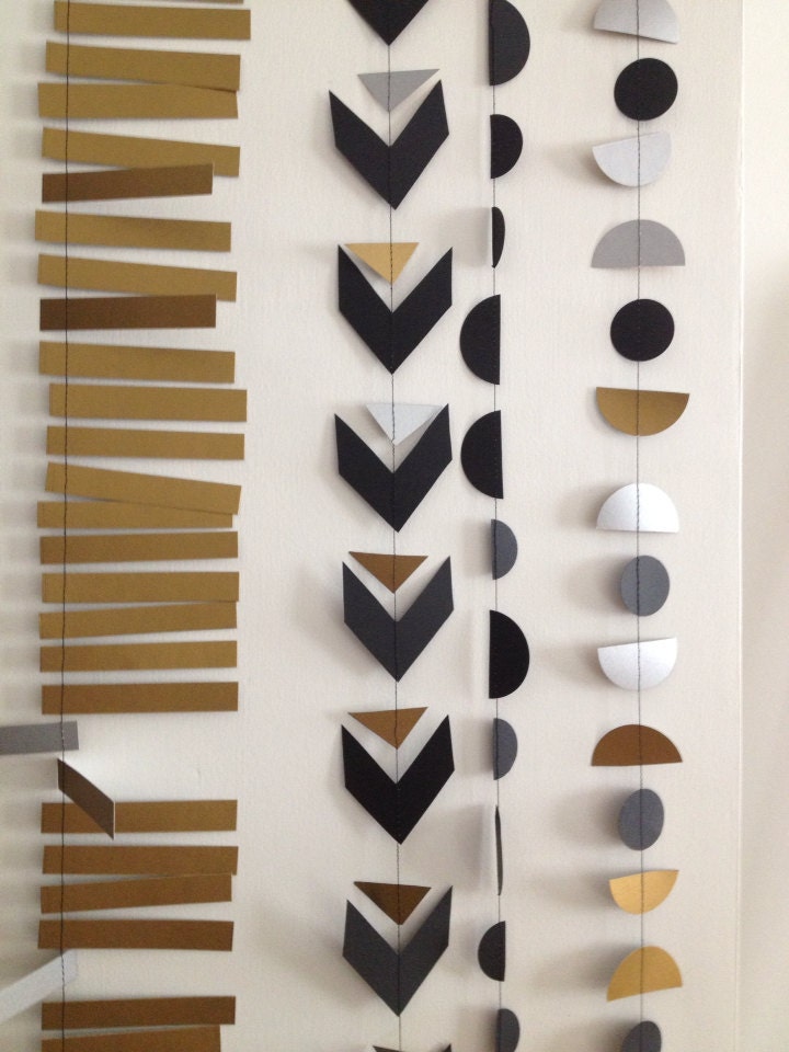 Art Deco Bunting paper garland party decoration by GrayDayStudio