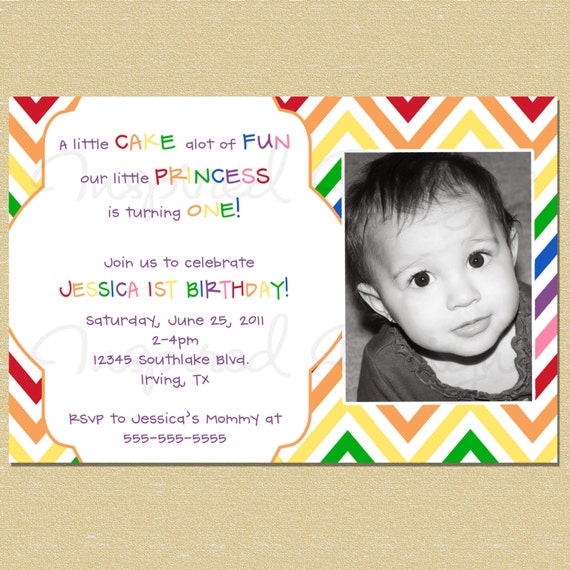 Rainbow Princess Birthday Invitation - Any Age Il_570xn