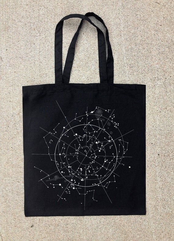 Celestial Map of the Night Sky Tote Bag
