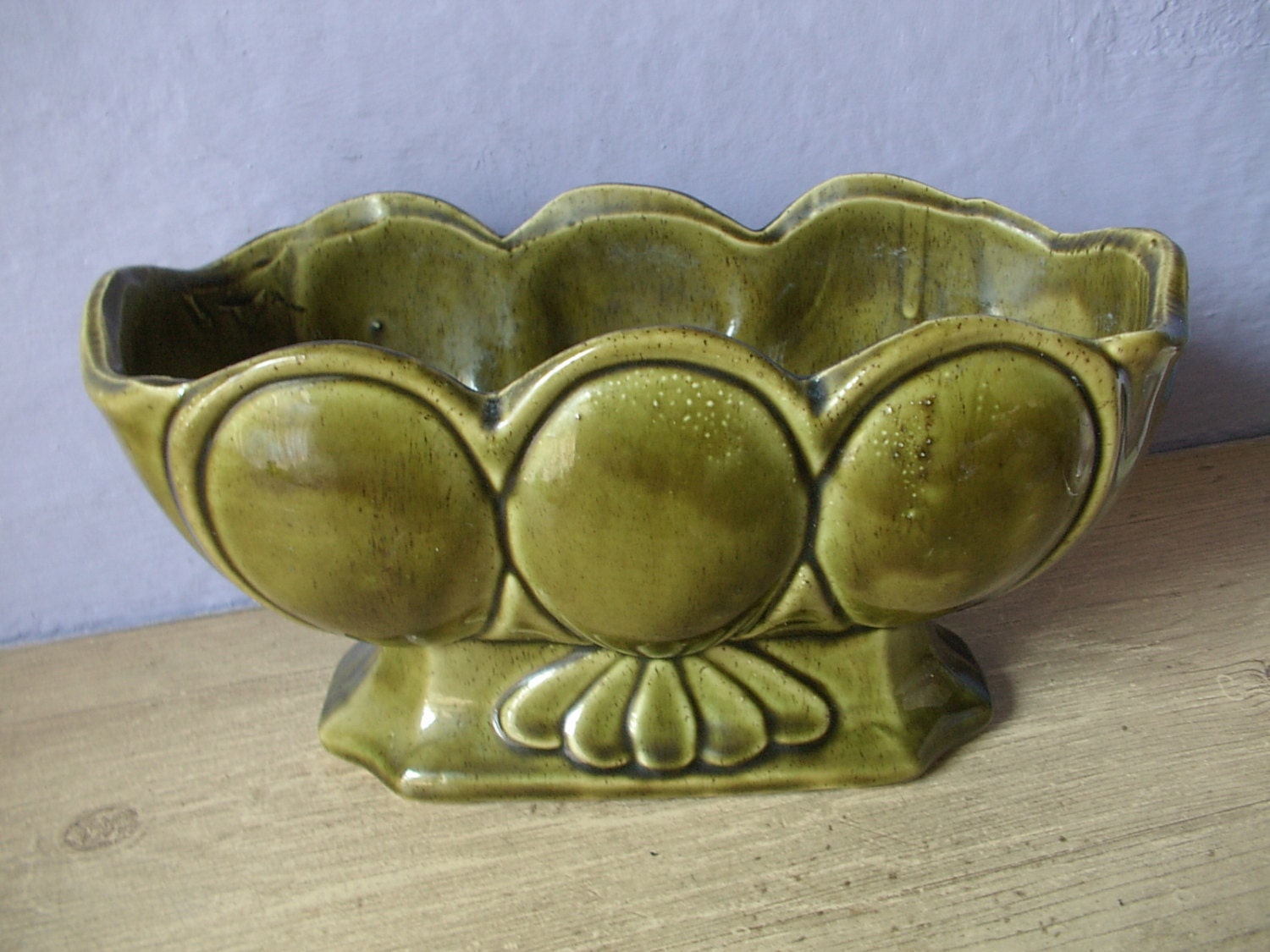 LARGE Vintage American Bisque pottery avocado by ShoponSherman
