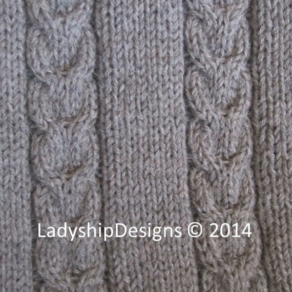 PDF KNITTING PATTERN, Blanket knitting pattern, 60